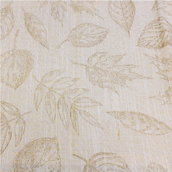 Envogue Harvest Fall Leaves Tablecloth 60x102 Gold Shimmer Tan Thanksgiving - Picture 6 of 11